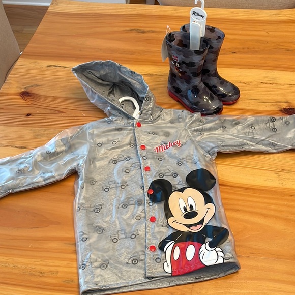 Disney Jackets & Coats Disney Mickey Mouse Rain Coat And Rain Boots Poshmark